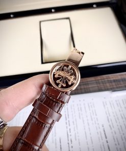 Đồng hồ Patek Philippe 5205R Fake 11 máy Nhật đính đá màu nâu 40mm
