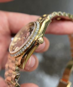 Đồng hồ Rolex Replica 11 Day-Date mặt xà cừ niềng đính đá 36/40mm