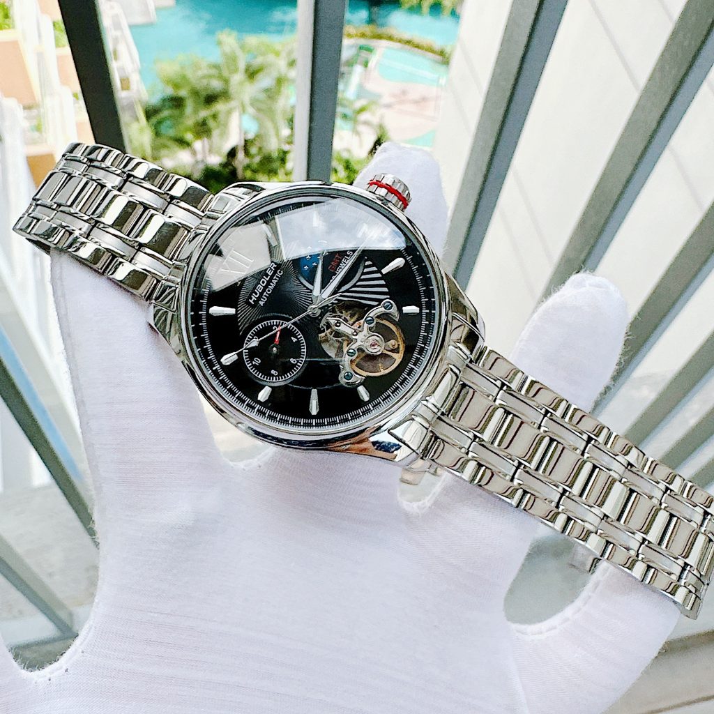 Đồng hồ Huboler Automatic GMT Open Heart nam chính hãng