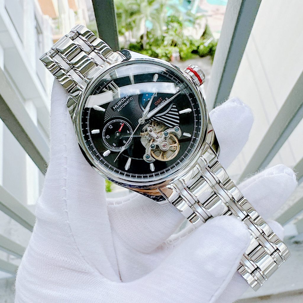 Đồng hồ Huboler Automatic GMT Open Heart nam chính hãng