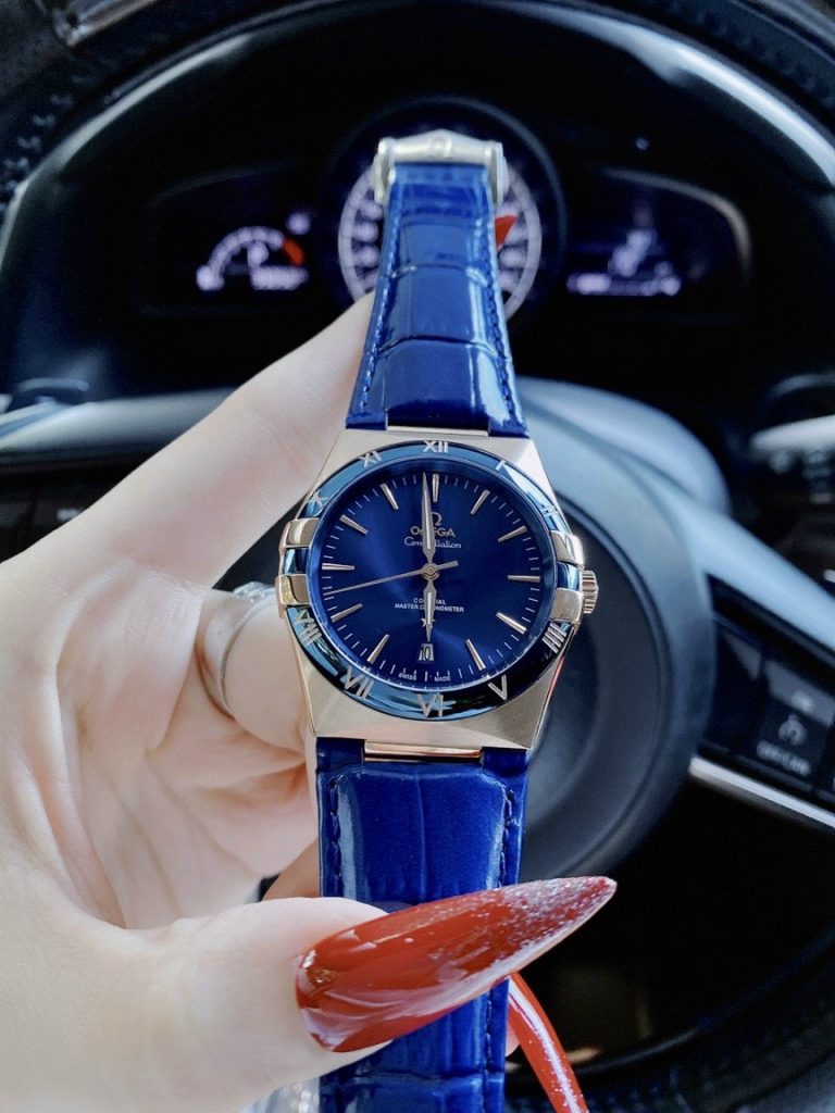 Đồng hồ cơ nam Omega Automatic dây da