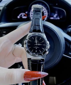Đồng hồ nam dây da Omega Automatic nam máy cơ Fake 11
