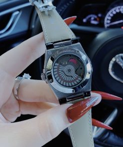 Đồng hồ nam dây da Omega cơ lộ máy