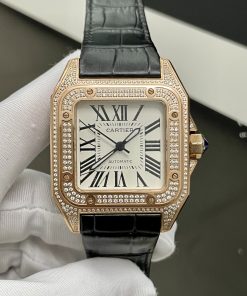 Đồng hồ nam dây da Cartier Automatic giá rẻ Super Fake Nhật