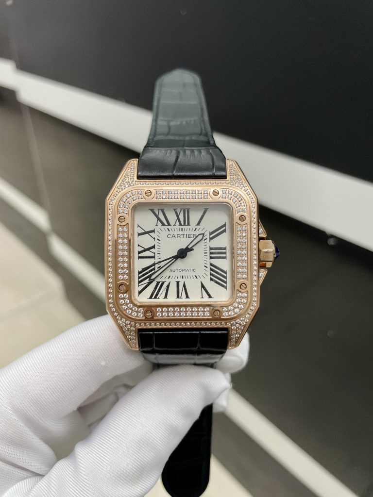 Đồng hồ nam dây da Cartier Automatic giá rẻ Super Fake Nhật