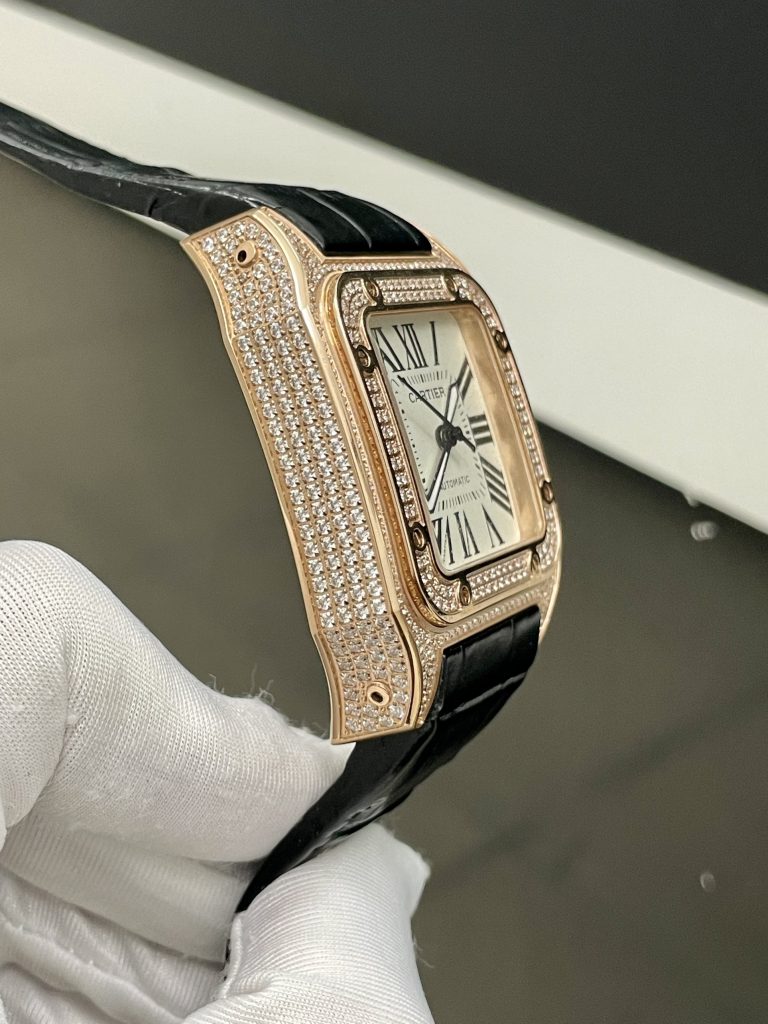 Đồng hồ nam dây da Cartier Automatic giá rẻ Super Fake Nhật