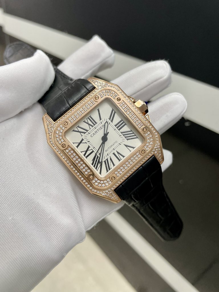 Đồng hồ nam dây da Cartier Automatic giá rẻ Super Fake Nhật