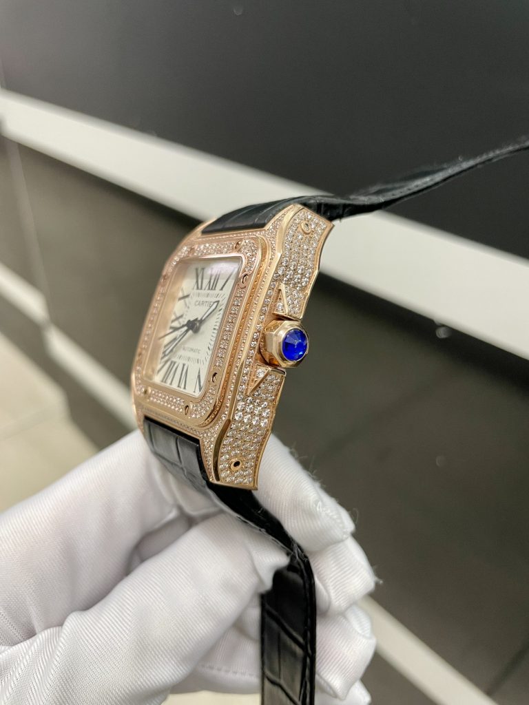 Đồng hồ nam dây da Cartier Automatic giá rẻ Super Fake Nhật