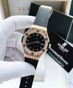 Đồng hồ Hublot máy Nhật nữ giá rẻ Super Fake 11 King Gold