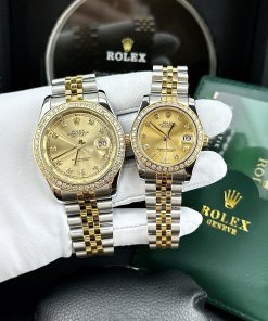 Đồng hồ đôi Rolex máy cơ automatic Datejust Super Fake Nhật 31/41mm