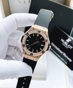 Đồng hồ Hublot máy Nhật nữ giá rẻ Super Fake 11 King Gold