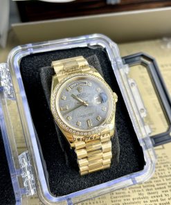 Đồng Hồ Rolex Mặt Thiên Thạch Day-Date Mạ Vàng 18K Fake 11 RAF