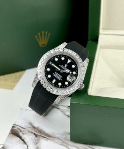 Đồng hồ nam Rolex Submariner Fake 11 máy Nhật đính full đá 
