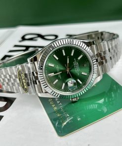 Đồng hồ Rolex Replica cao cấp Clean Factory DateJust mặt xanh lá cây 41mm