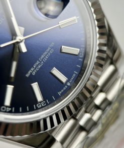 Đồng hồ Rolex Clean Factory DateJust Replica 11 Thụy Sỹ mặt xanh dương 41mm