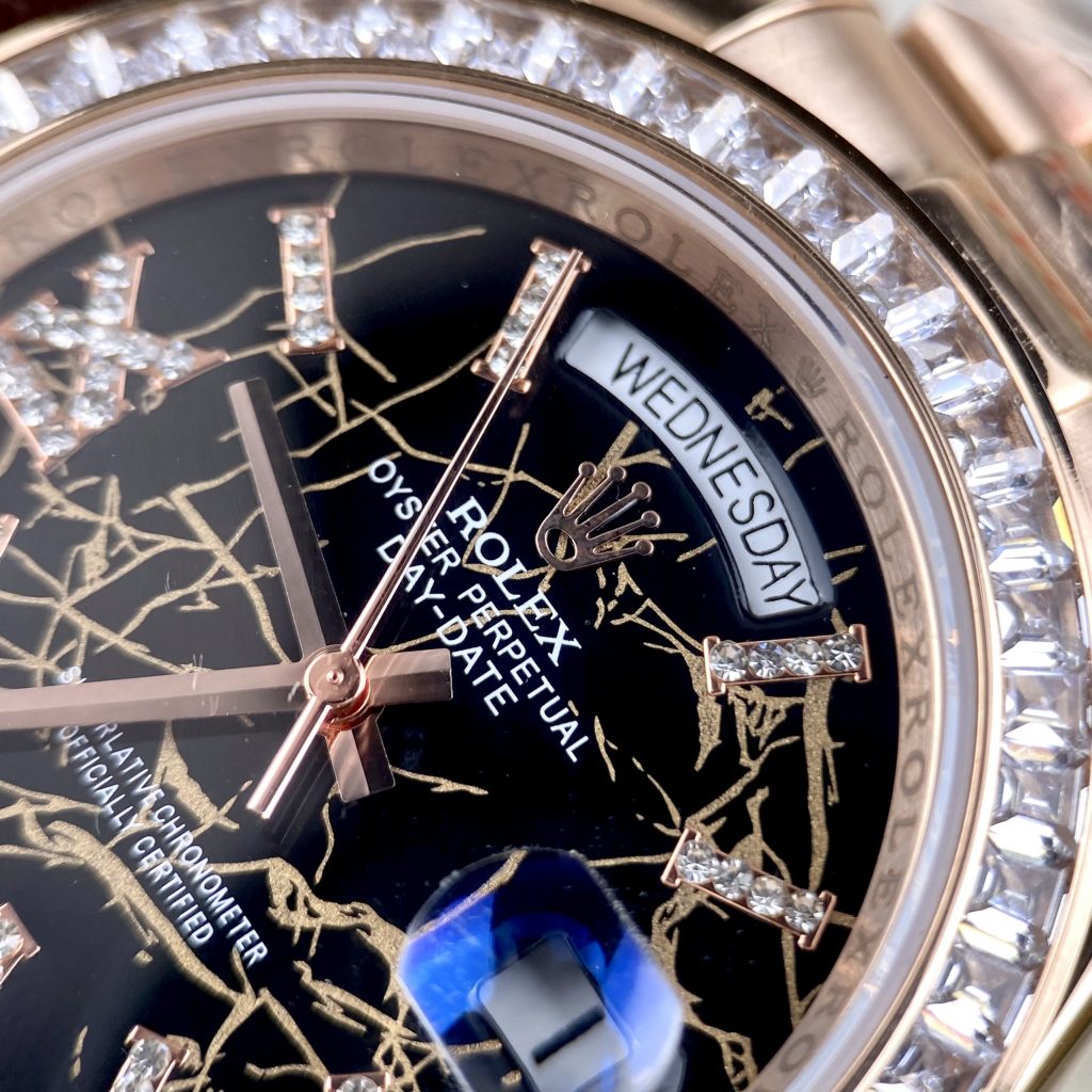 Đồng hồ Rolex Day-Date mặt nham thạch Fake 11 máy cơ Nhật 40mm