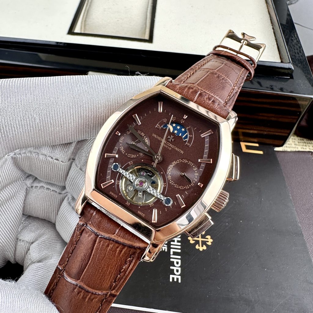 Đồng hồ Vacheron Constantin Super Fake Nhật cơ lộ máy màu nâu 39mm