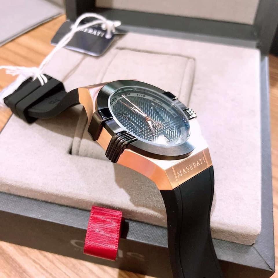 Đồng hồ Maserati Potenza R8851108002 nam dây cao su màu đen Rep 11