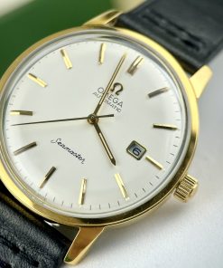 Đồng hồ Omega Seamaster Automatic Nhật giá rẻ dây da màu đen 40mm