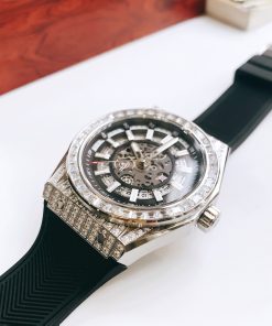 Đồng hồ đính đá Hanboro nam chính hãng máy cơ automatic