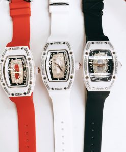 Đồng hồ nữ Hanboro vỏ gốm ceramic trắng chính hãng 3 màu