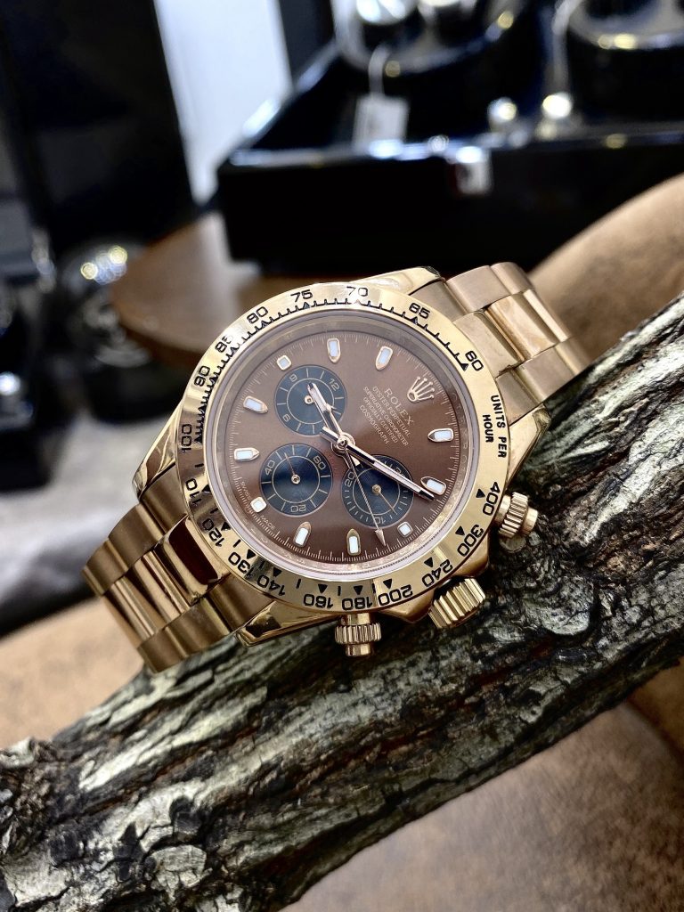 Đồng hồ nam Rolex Daytona mặt số chocolate Fake 11 máy Nhật