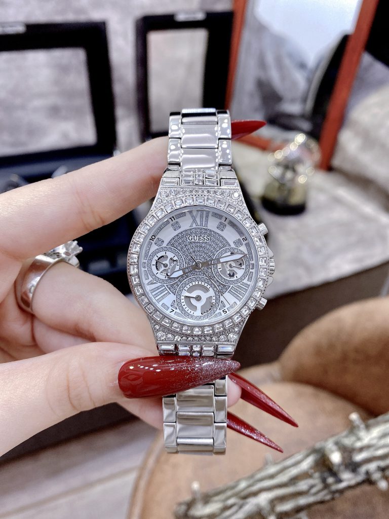 Đồng hồ nữ Guess GW0320L1 Like Auth đính đá màu trắng