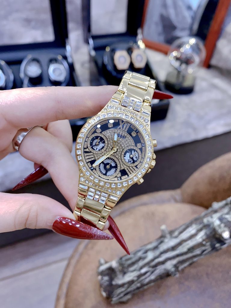 Đồng hồ nữ Guess GW0320L5 Like Auth màu vàng Gold đính đá