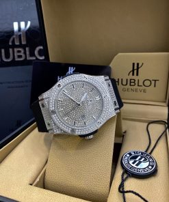 Đồng hồ Hublot đính đá nam giá rẻ máy pin Nhật Fake cao cấp 42mm