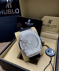 Đồng hồ Hublot đính đá nam giá rẻ máy pin Nhật Fake cao cấp 42mm