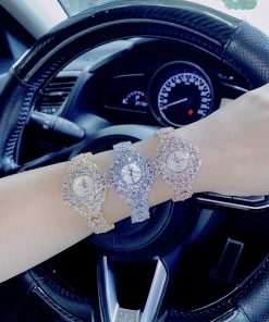 Đồng hồ nữ cao cấp Royal Crown dây kim loại đính đá giá rẻ