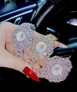 Đồng hồ nữ cao cấp Royal Crown dây kim loại đính đá giá rẻ