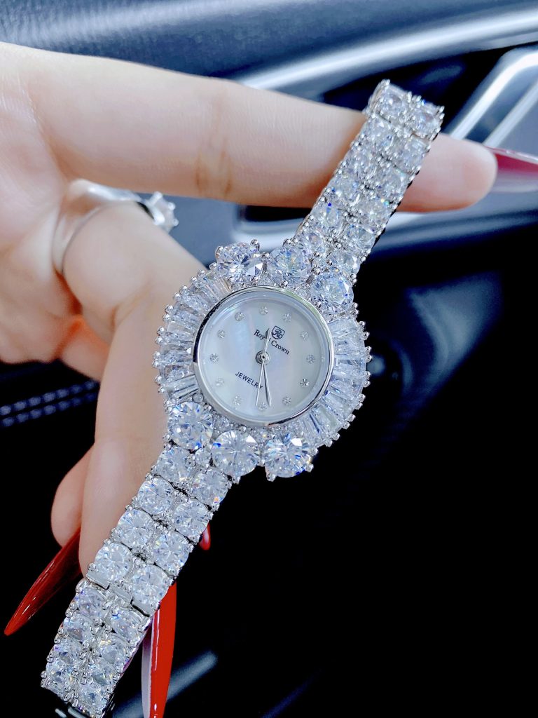 Đồng hồ nữ Royal Crown đính full đá lấp lánh sang chảnh Like Auth 30mm
