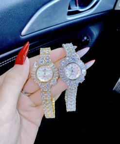 Đồng hồ nữ Royal Crown đính full đá lấp lánh sang chảnh Like Auth 30mm