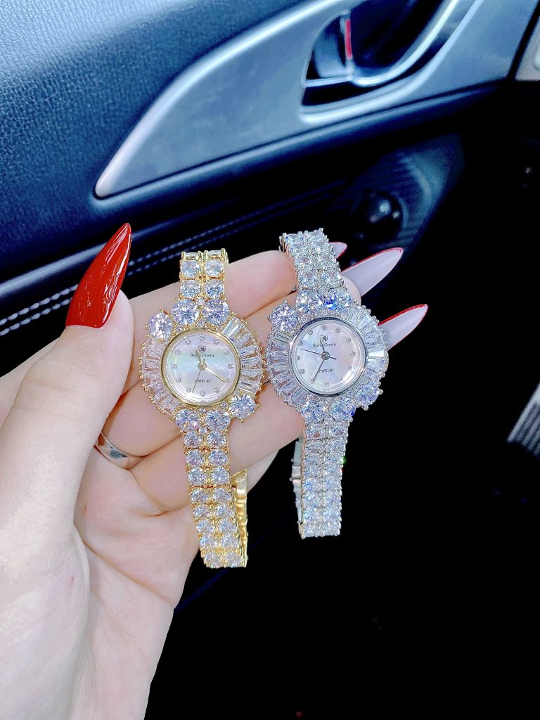 Đồng hồ nữ Royal Crown đính full đá lấp lánh sang chảnh Like Auth 30mm
