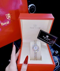 Đồng hồ nữ Royal Crown đính full đá lấp lánh sang chảnh Like Auth 30mm