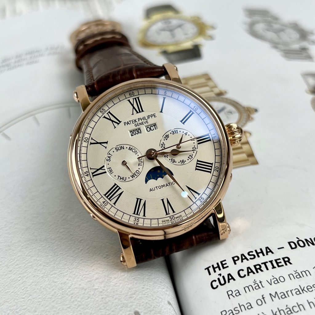 Đồng hồ nam Patek Philippe Sun & Moon cơ tự động FaĐồng hồ nam Patek Philippe Sun & Moon cơ tự động Fake Nhật 40mmke Nhật 40mm