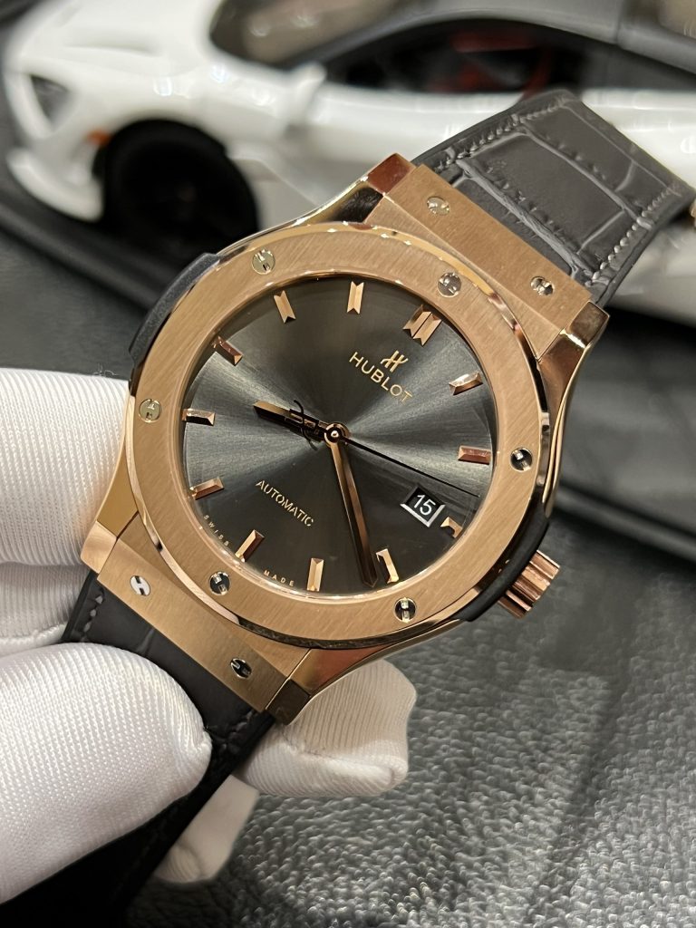 Đồng hồ nam Hublot Classic Fusion Grey Dial King Gold Replica 11 JJF 42mm