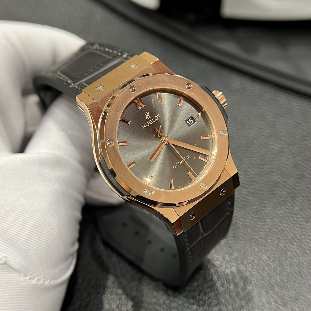 Đồng hồ nam Hublot Classic Fusion Grey Dial King Gold Replica 11 JJF 42mm