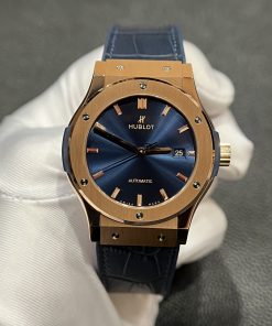 Đồng hồ Hublot Classic Fusion King Gold Blue Replica 11 JJF 2023 nam