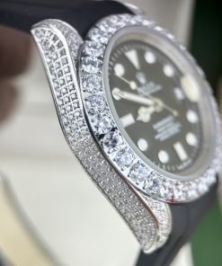 Đồng hồ nam Rolex Submariner Fake 11 máy Nhật đính full đá