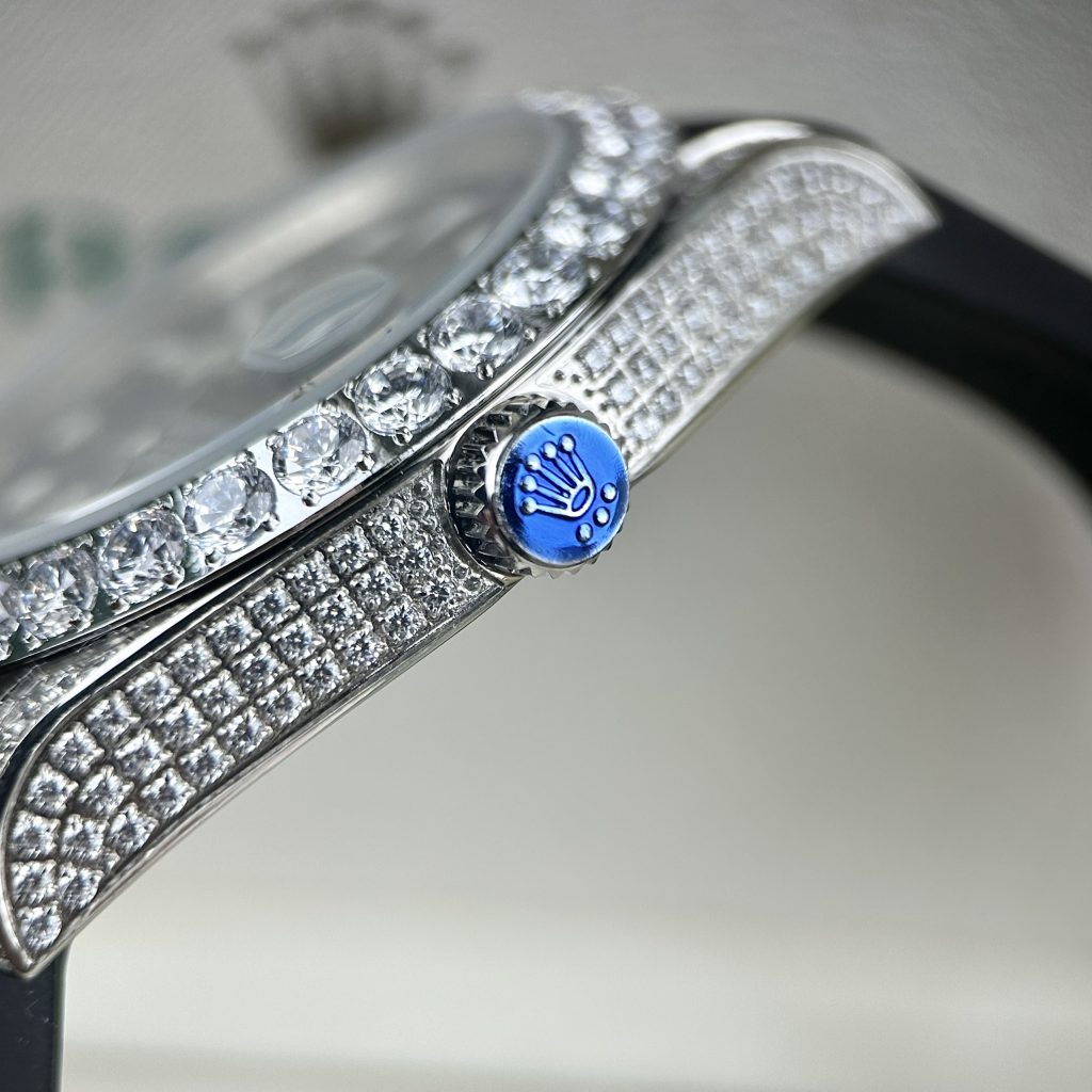 Đồng hồ nam Rolex Submariner Fake 11 máy Nhật đính full đá 