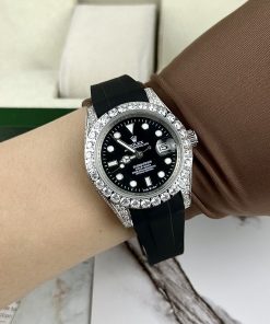 Đồng hồ nam Rolex Submariner Fake 11 máy Nhật đính full đá