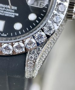 Đồng hồ nam Rolex Submariner Fake 11 máy Nhật đính full đá