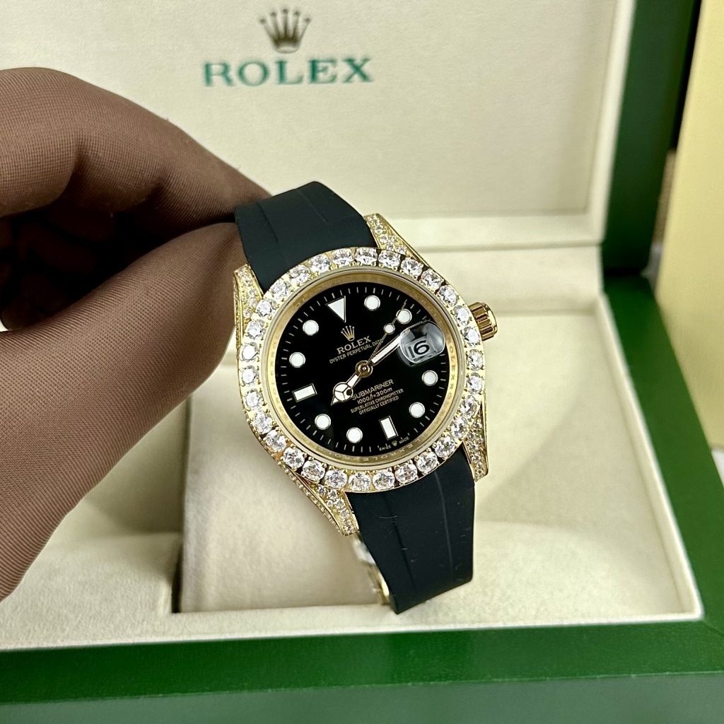Đồng hồ Rolex Submariner nam đính đá máy cơ Nhật giá rẻ