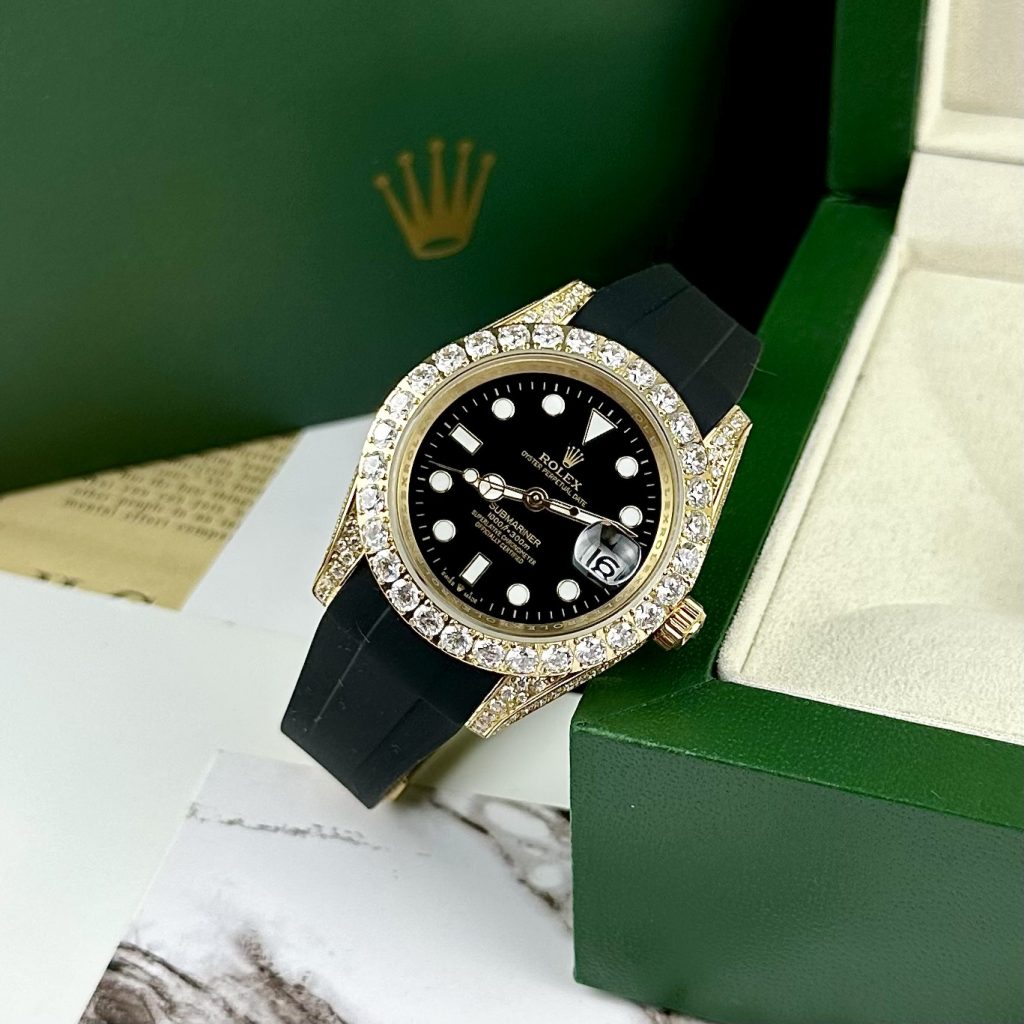 Đồng hồ Rolex Submariner nam đính đá máy cơ Nhật giá rẻ