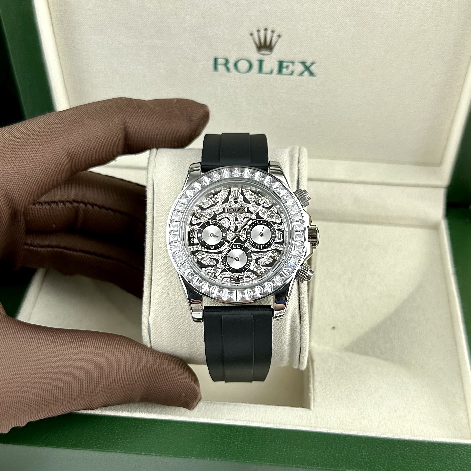 Đồng hồ Rolex Daytona Fake cao cấp máy cơ Nhật Automatic Đồng hồ Rolex Daytona Fake cao cấp máy cơ Nhật Automatic