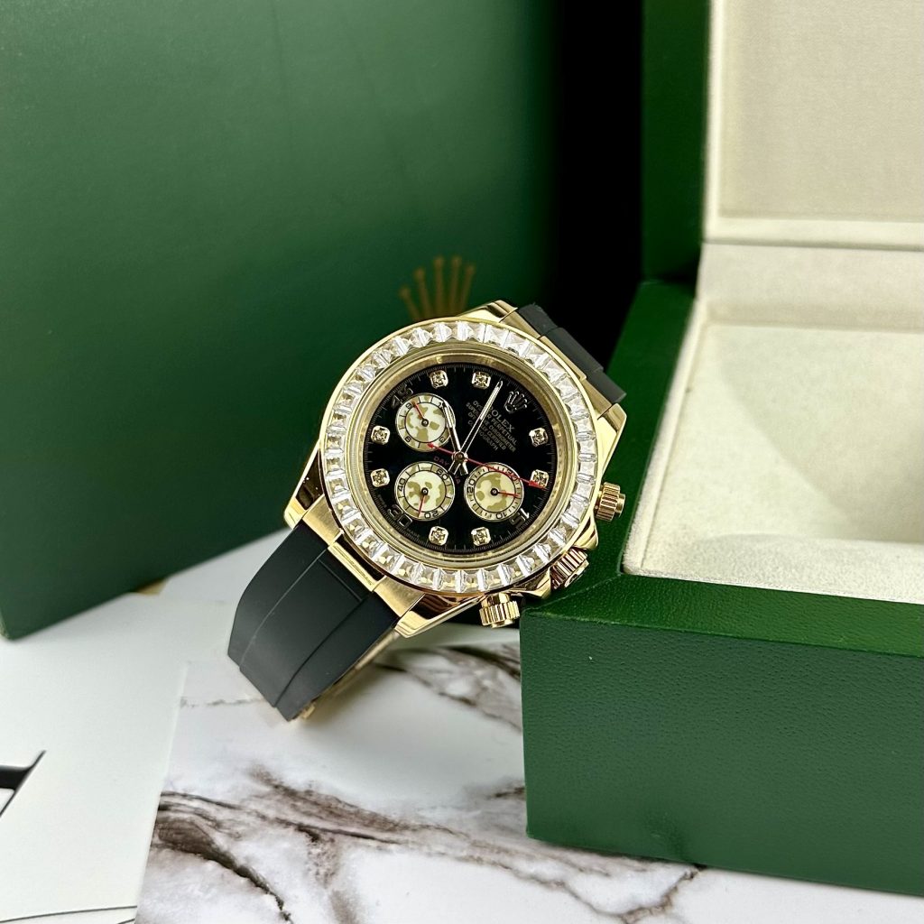 Đồng hồ nam Rolex Daytona đính đá Super Fake 11 máy Nhật 40mm
