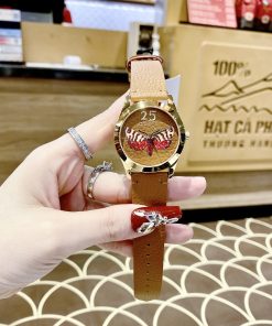 Đồng hồ nữ Gucci G-Timeless Butterfly dây da màu nâu siêu cấp