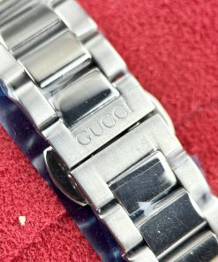 Đồng hồ Gucci nữ mặt khảm trai hình mèo màu hồng Like Auth 28mm